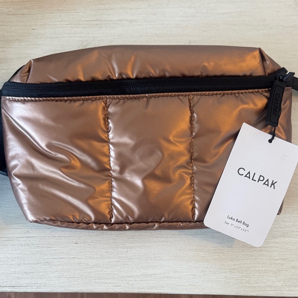 Calpak Metallic Bronze Belt Bag